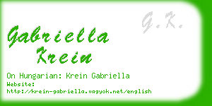 gabriella krein business card